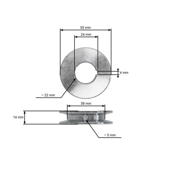 Riemenscheibe für Rasenmäher Castel Garden CL 434 TR P 504 TR / TRE PA 504 TR / TRE W 504 TR / TRE R 484 TR / TRE (OEM 22601900 22601900/0 122601900/0)