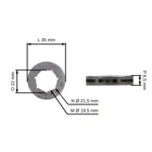 Ringkettenrad 3/8" 7 Zähne für Kettensägen Echo CS301 CS302 CS305 CS315 CS330 CS351 CS360 (OEM 17500511530)