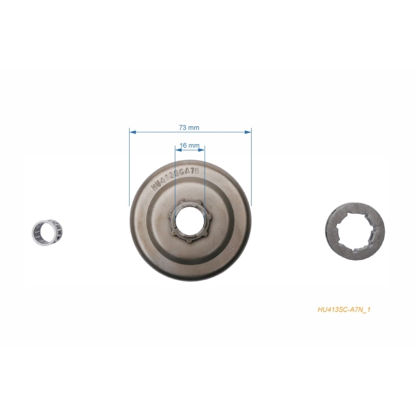Ringkettenrad 3/8" 7 Zähne für Kettensägen Husqvarna 262 262XP (after serial no. 3450001)