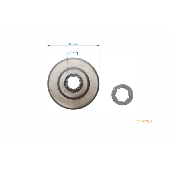 Ringkettenrad 3/8" 7 Zähne für Kettensägen Husqvarna 281 281XP 288 288XP 394 394XP 395 395XP Jonsered 2095 (OEM 503625903 503625901)