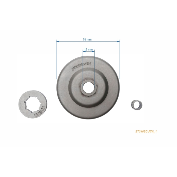 Ringkettenrad 3/8" 7 Zähne für Kettensägen Stihl 029 034 036 MS290 MS310 MS311 MS391 (OEM 11250071002)