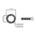 Ringkettenrad 3/8" 7 Zähne Stihl 044 046 MS341 MS361 MS362 MS440 MS441 MS460 (OEM 11280071000)