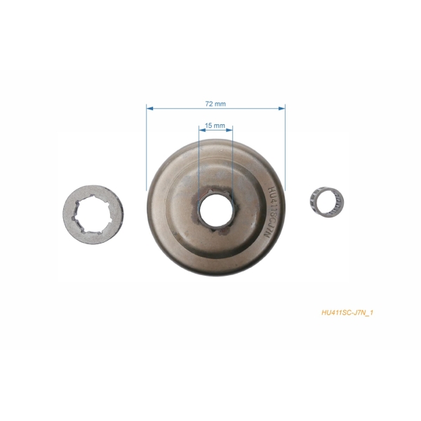 Ringkettenrad .325" 7 Zähne für Kettensägen Husqvarna 50 51 55 Rancher 154 254 257 262 262XP (OEM 503745401)
