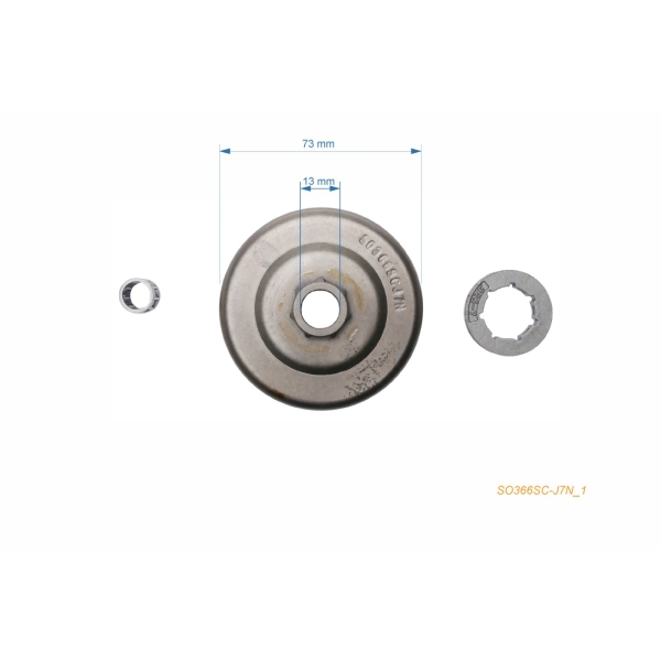 Ringkettenrad .325" 7 Zähne für Kettensägen Solo 639 644 645 651 651 SP