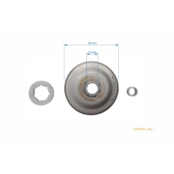 Ringkettenrad .325" 7 Zähne für Kettensägen Stihl 017 018 019 021 023 025 MS170 MS171 MS180 MS181 MS190T