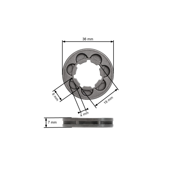 Ringrad  3/8 7 Zähne für Stihl Kettensägen 017 018 021 023 025 MS170 MS180 MS210 MS230 MS250 MS251 (OEM 00006421223 00006421231)