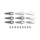 Satz 9-tlg. Anzahl Schneidmesser 4,9 cm (2") für Mähroboter Bosch Indego 350 Indego 350 Connect Indego 1100 Connect (OEM F016800321)
