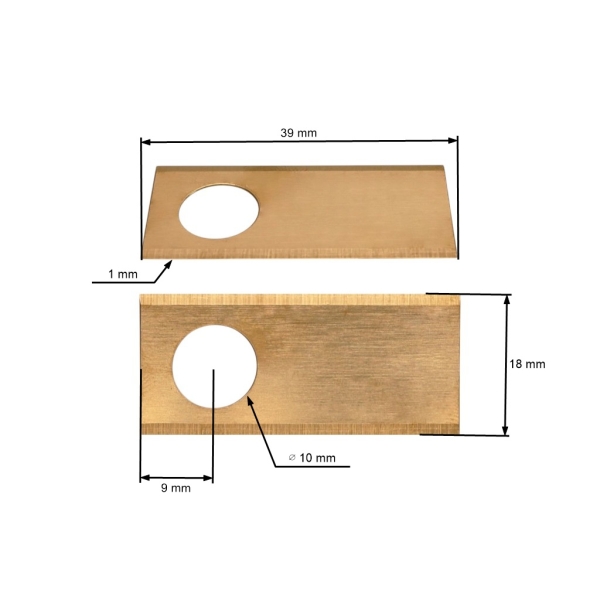 Satz 9-tlg. Schneidmesser 3,9 cm (1,5") für Mähroboter Honda Miimo 310 Miimo 520 Miimo HRM 500 HRM Miimo 3000 (OEM 06511VP7310 72511-VP7-030)