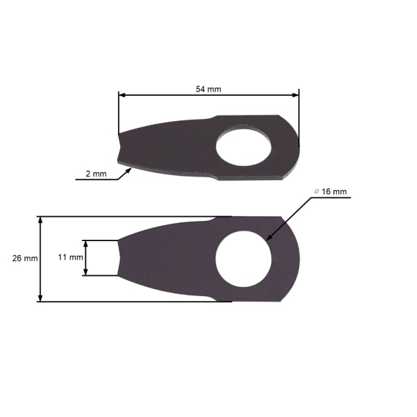 Satz mit 16 Mähmessern 5,4 cm (2,1") für Stiga SVP40B PILOTE S400E S400B Vertikutierer (OEM 118801546/0 73852)