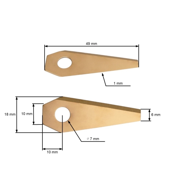 Satz von 30 Stk. Anzahl Schneidmesser 4,9 cm (2") für Mähroboter Bosch Indego 350 Indego 350 Connect Indego 1100 Connect (OEM F016800321)