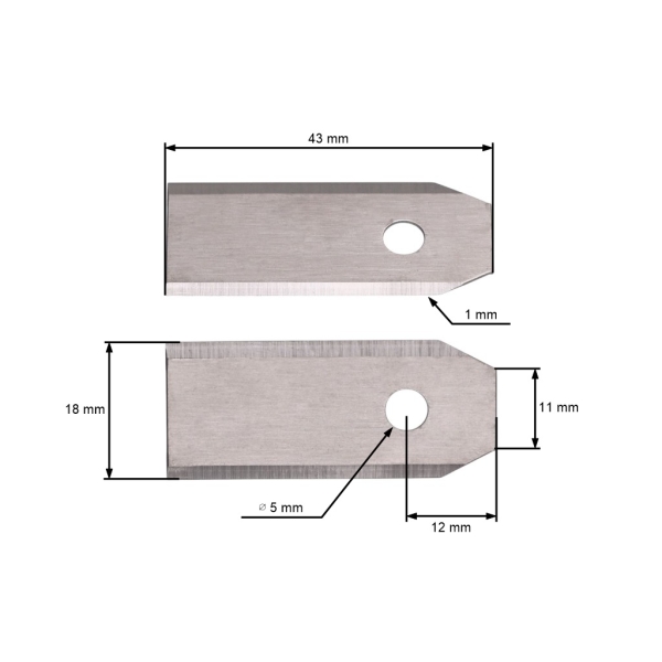 Satz von 30 Stk. Schnittmesser 4,3 cm (1,7") für Husqvarna McCulloch Flymo Gardena Mähroboter (OEM 577864603 535138702 535138703 577864401 577864402)