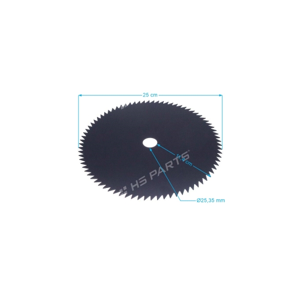 Schneidestahlklinge 80 Zähne Größe 255 mm x 1,4 mm für Freischneider und Motortrimmer