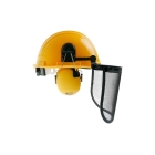 Schutzhelm mit Gehörschutz für Kettensägen, Freischneider und andere Gartengeräte