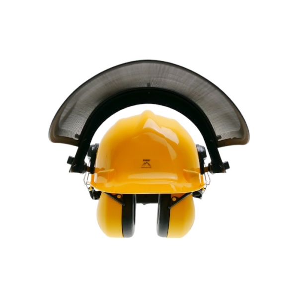 Schutzhelm mit Gehörschutz für Kettensägen, Freischneider und andere Gartengeräte