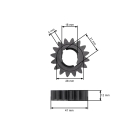 Schwungradgetriebe für Briggs & Stratton Motoren 12,0 PS - 15,0 PS (OEM 392134 399676 696537)