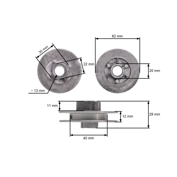 Seilrolle für chinesische Kettensägen und Kettensägen aus Hobbymärkten mit einem Hubraum von 45 ccm 52 ccm (R-4T-AL)