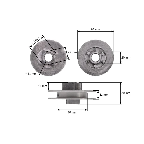 Seilrolle für chinesische Kettensägen und Kettensägen aus Hobbymärkten mit einem Hubraum von 45 ccm 52 ccm (R-4T-AL)