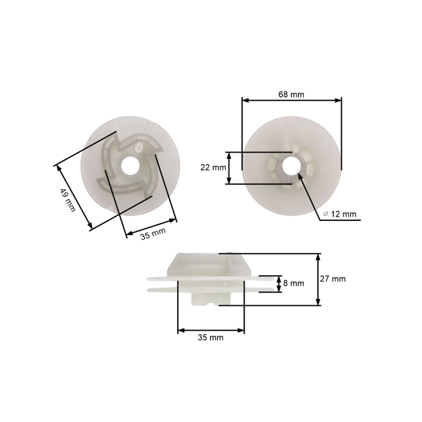Seilrolle für Husqvarna 340 345 346XP 353 450 455 461 465 Jonsered 2141 2145 CS2141 CS2147 CS2245 CS2255 (OEM 537092501)