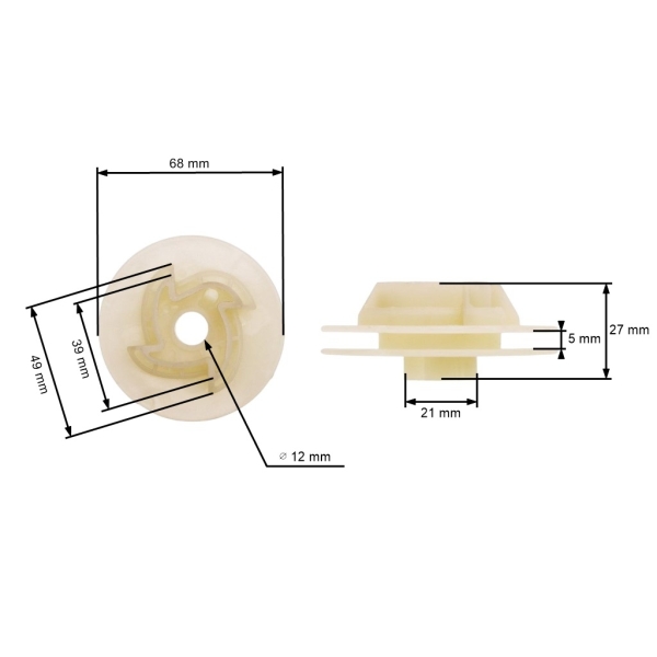 Seilrolle für Kettensägen Husqvarna 340 345 346XP 350 450 455 460 465 Rancher II Jonsered 2141 2145 CS2141 CS2150 CS2245 (OEM 537092502)