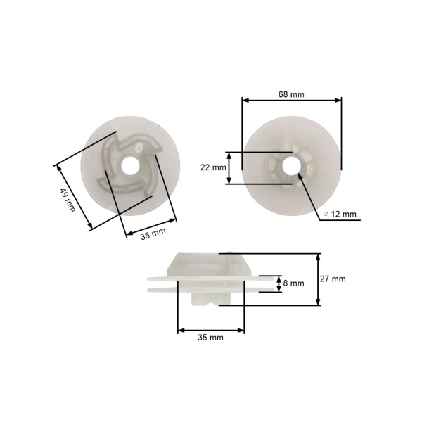 Seilrolle für Kettensägen Husqvarna 340 345 346XP 353 450 455 461 465 Jonsered 2141 2145 CS2141 CS2147 CS2245 CS2255 (OEM 537092501)