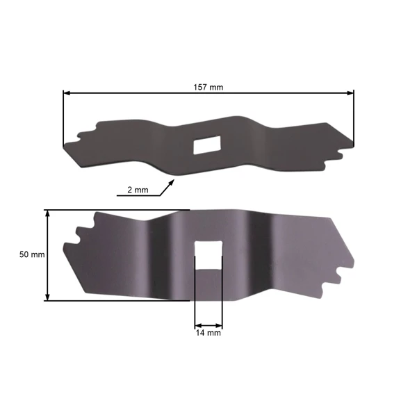 Set mit 7 Messern 15,7 cm (6") für Vertikutierer Al-KO Alko 32 E 32 VLE 38 E 38 VLE 38 VLB 38 P Brill (OEM 474393 462219 460203 460773 28 VE/RL)