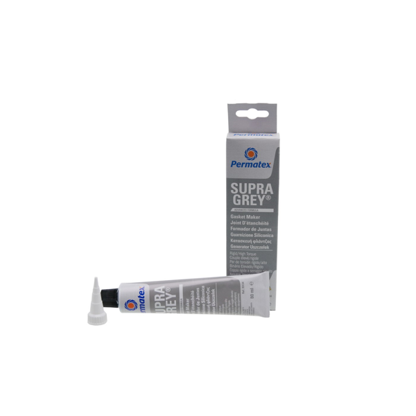 Silikondichtstoff PERMATEX Supra grau 80 ml bis + 329°C für Stihl 017 018 MS180 MS181 MS250 MS280 Husqvarna 136 137 141 435 Partner 351 371 391 420