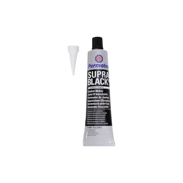 Silikondichtstoff PERMATEX Supra schwarz 80 ml bis + 260°C für Stihl 017 018 MS180 MS181 MS250 MS280 Husqvarna 136 137 141 435 Partner 351 371 391 420