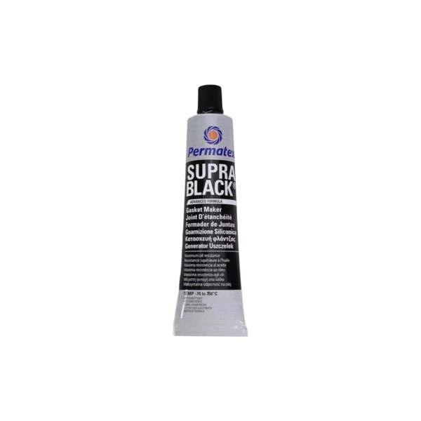 Silikondichtstoff PERMATEX Supra schwarz 80 ml bis + 260°C für Stihl 017 018 MS180 MS181 MS250 MS280 Husqvarna 136 137 141 435 Partner 351 371 391 420