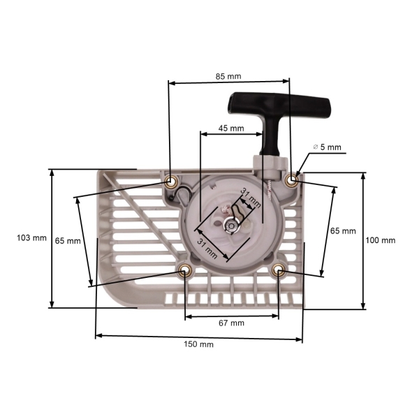 Starter für Stihl FS160 FS180 FS220 FS280 FS290 Freischneider (OEM 41191900401)