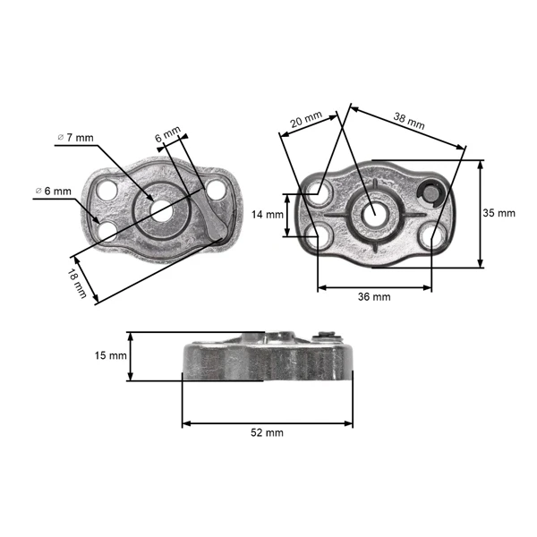 Starter-Gegenstück für chinesische Motorsensen und Hobbymarkt-Motorsensen mit Hubraum 26 ccm 32 ccm
