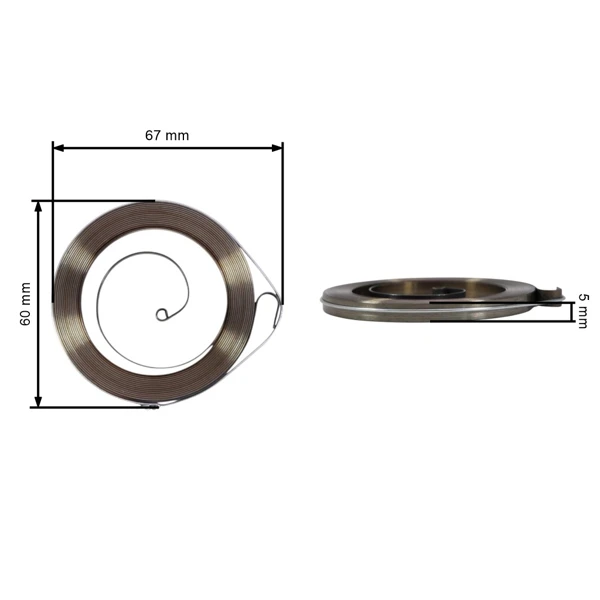 Starterfeder für Kettensägen und Freischneider Husqvarna 120 MARK II 137 142 230 235 235E 236 Jonsered CS2234 BC223B BC433B McCulloch 433L (OEM 530042095)