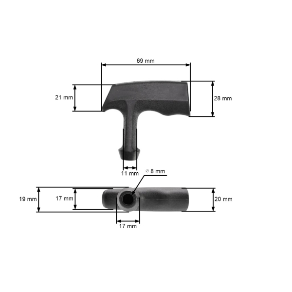 Startergriff für Briggs & Stratton Motoren der Serie 600 (OEM 281434S 795426 281434)