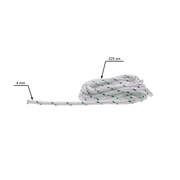 Starterkabel 4,0 mm x 225 cm für Motorsägen, Freischneider, Sprühgeräte und andere Gartengeräte