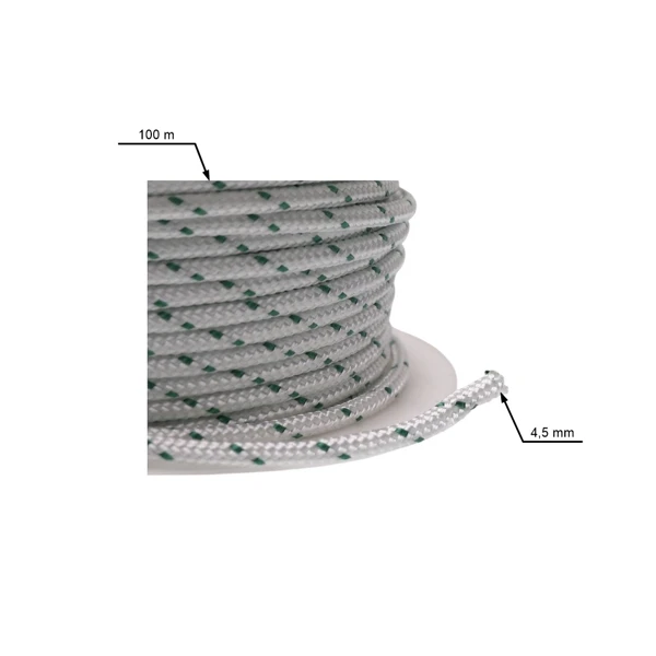 Starterkabel 4,5 mm x 100 m für Motorsägen, Freischneider, Sprühgeräte und andere Gartengeräte