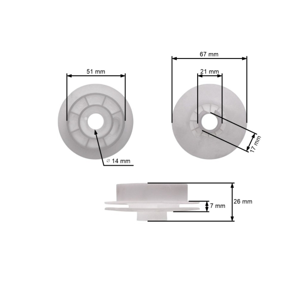 Starterriemenscheibe für Husqvarna Kettensägen 340 345 350 435 440 445 450 (OEM 537423201)