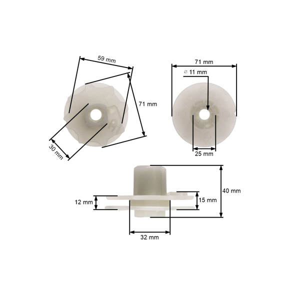 Starterriemenscheibe für Kettensägen Husqvarna 120 Mark II 230 235 236 240 Jonsered CS2234 CS2238 McCulloch Mac 738 Mac 740 Mac 838 Partner P738 P740 Poulan S1970 (OEM 530057890)