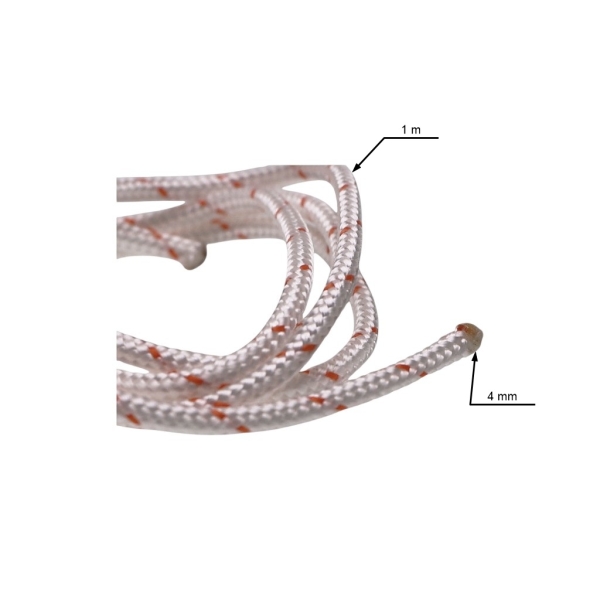 Starterseil 4,0 mm x 1,0 m für Motorsägen, Motorsensen, Spritzen und andere Gartengeräte