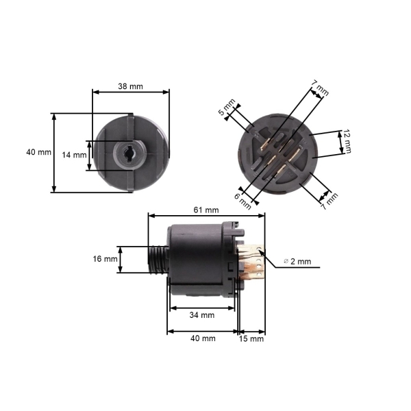 Startschalter für Gartentraktoren Husqvarna Partner Jonsered McCulloch Craftsman Murray AL-KO Alko (OEM 532163088 544442201 327355 327355MA 525315)
