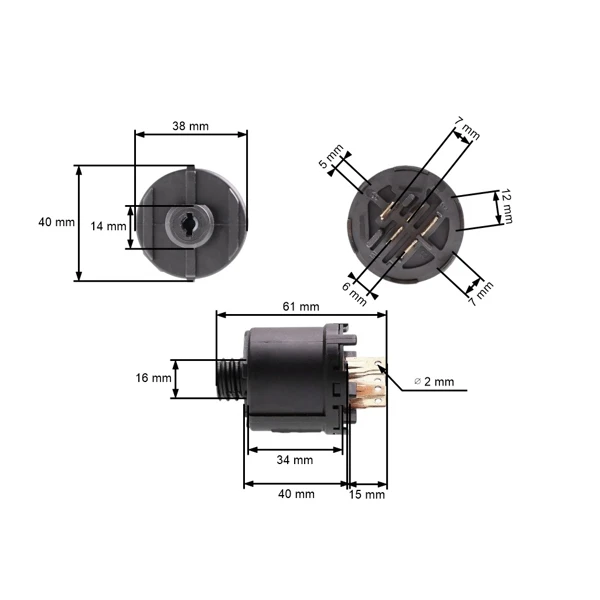 Startschalter für Gartentraktoren Husqvarna Partner Jonsered McCulloch Craftsman Murray AL-KO Alko (OEM 532163088 544442201 327355 327355MA 525315)
