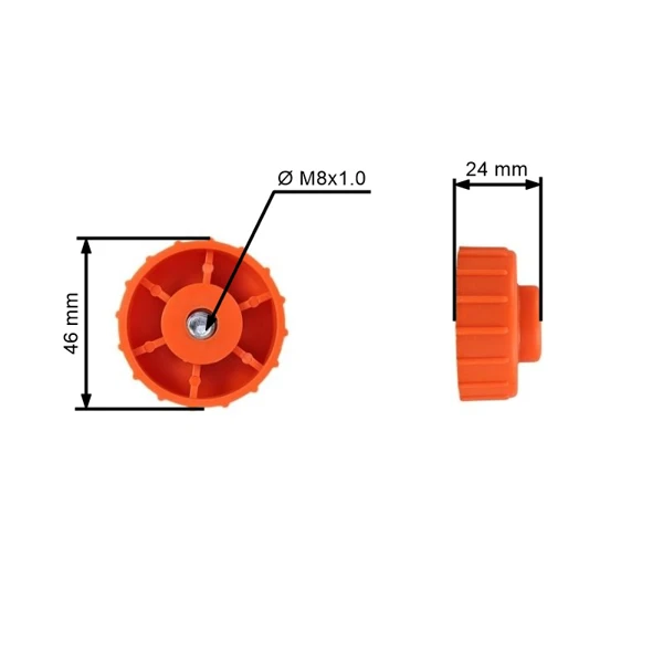 Trimmerkopf für Freischneider Homelite Ryobi MTD Gewinde M6x1.0 M8x1,25 M8x1.0 (OEM DA03001 DA03001A UP06761)