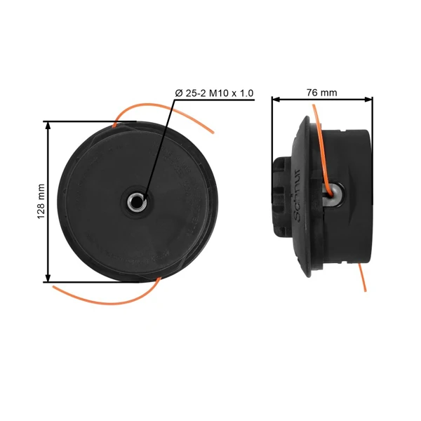 Trimmerkopf Selbstaufzug AutoCut 25-2 Gewinde M10 x 1.0 für Freischneider Stihl FS75 FS80 FS81 FS83 FS85 FS86 FS87 FS88 FS90 FS91 FS100 FS106 FS108 FS11 FS120 FS130 FS131 FS200 (OEM 40027102191)