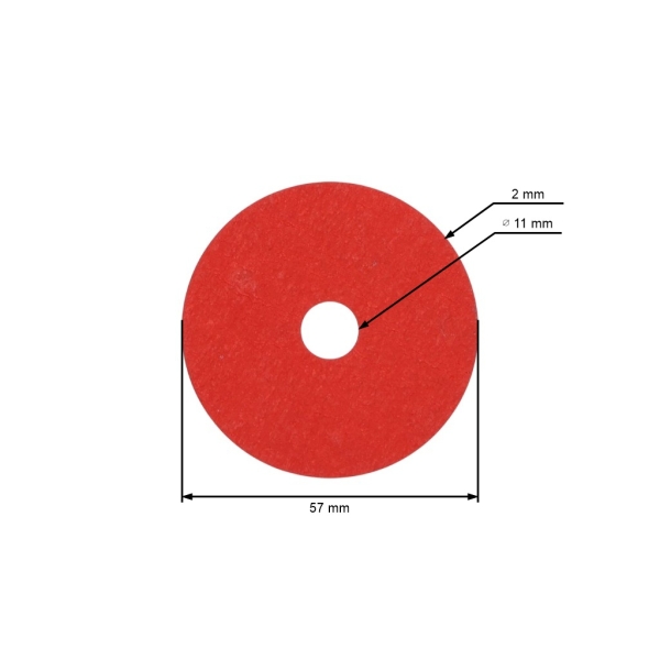 Universal Faser scheibe für Messerhalter für Rasenmäher und Gartentraktoren 57,45 mm x 1,55 mm x 10,75 mm