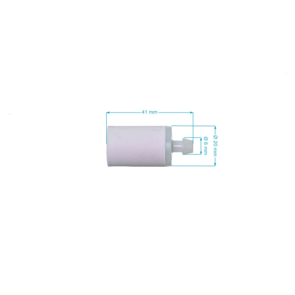 Universal Kraftstofffilter für Kettensägen und Freischneider Typ Porex mit Abgang am Schlauch 8 mm