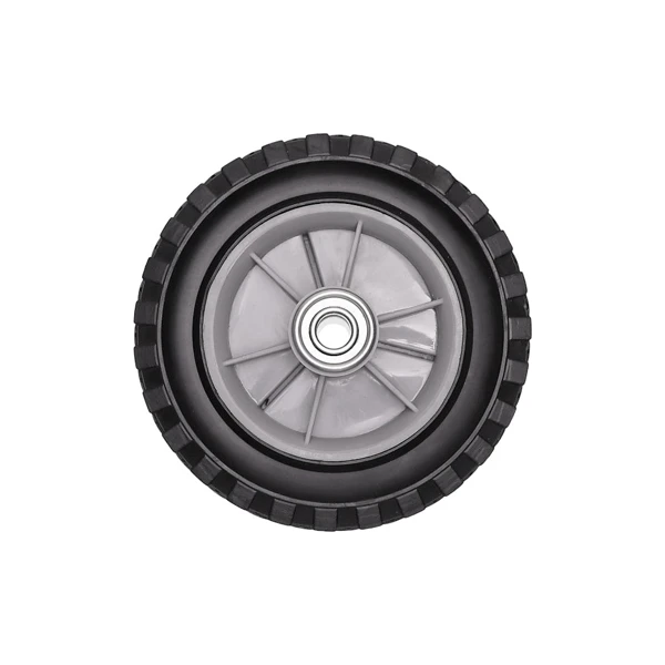 Universal-Kunststoffrad mit Kugellager für Gartenmäher Durchmesser 150 mm Gummireifen