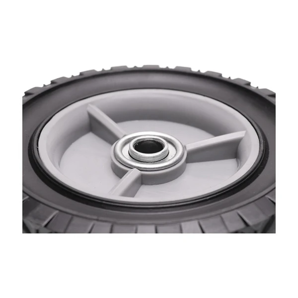 Universal-Kunststoffrad mit Kugellager für Gartenmäher Durchmesser 150 mm Gummireifen