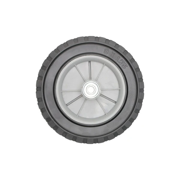 Universal Kunststoffrad mit Kugellager für Gartenmäher Durchmesser 200 mm Gummireifen