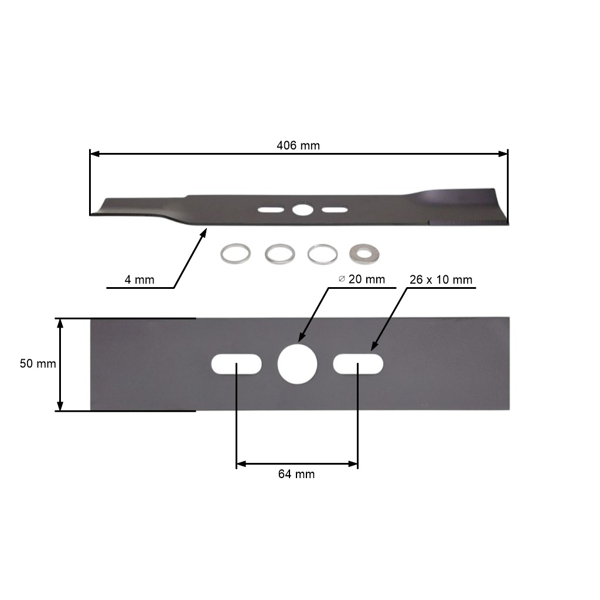 Universal-Mähmesser 40,6 cm (16")