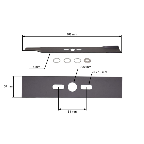 Universal-Mähmesser 48,2 cm (19")