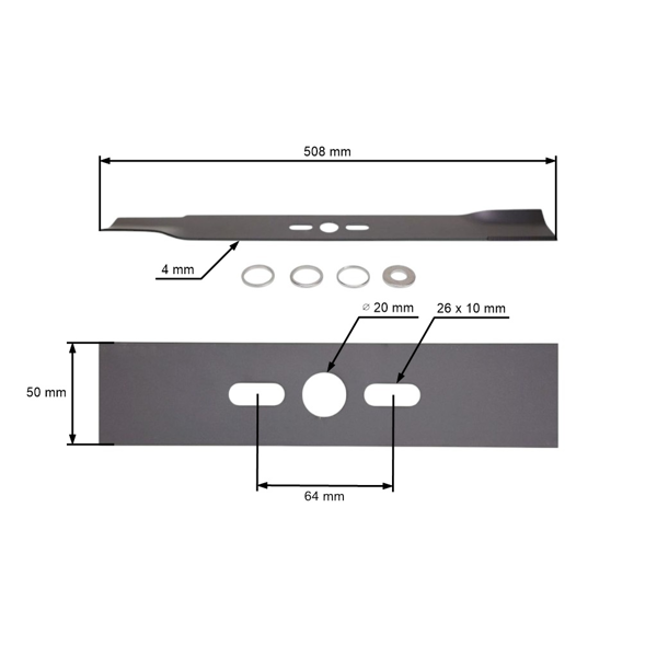 Universal-Mähmesser 50,8 cm (20")