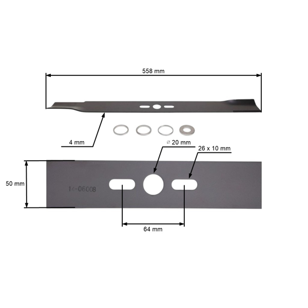 Universal-Mähmesser 55,8 cm (22")